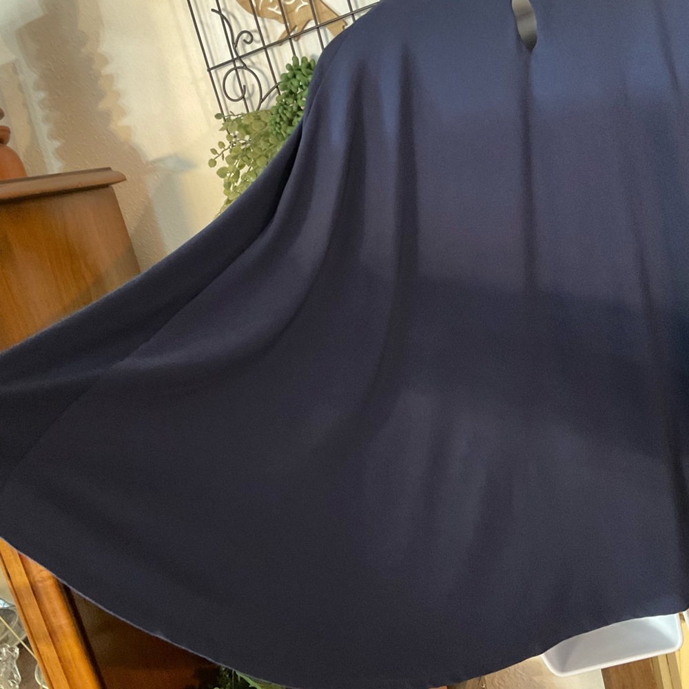 IMAN Navy Women's caped Blouse - Picture 4 of 10